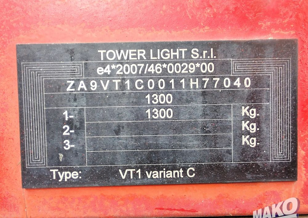 Torre de iluminación Wieża oświetleniowa Generac Superlight VT1: foto 15