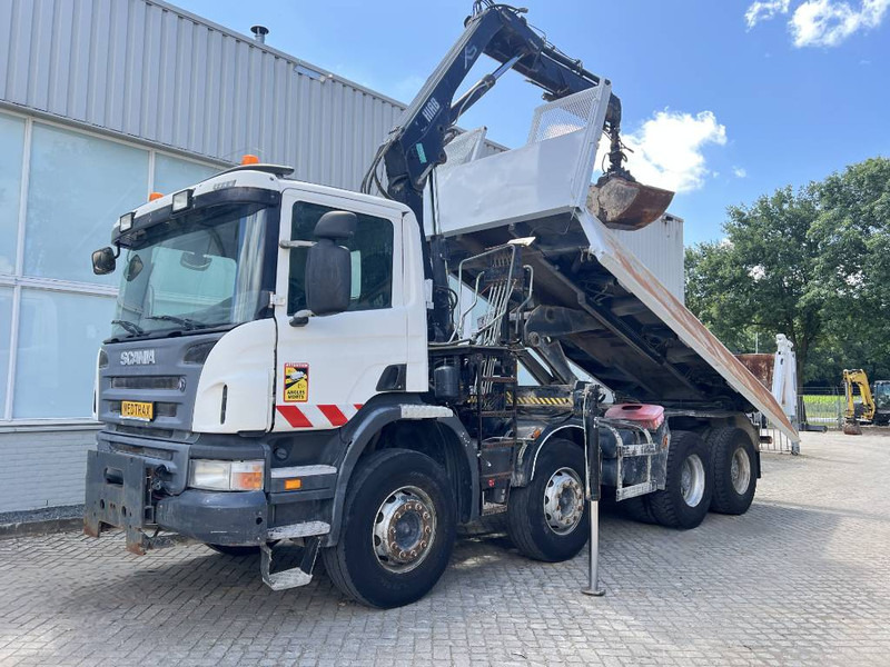 Scania P 400 8X4 KIPPER 2010 + HIAB Crane EURO 5 - Camión volquete, Camión grúa: foto 1 Scania P 400 8X4 KIPPER 2010 + HIAB Crane EURO 5 - Camión volquete, Camión grúa: foto 1