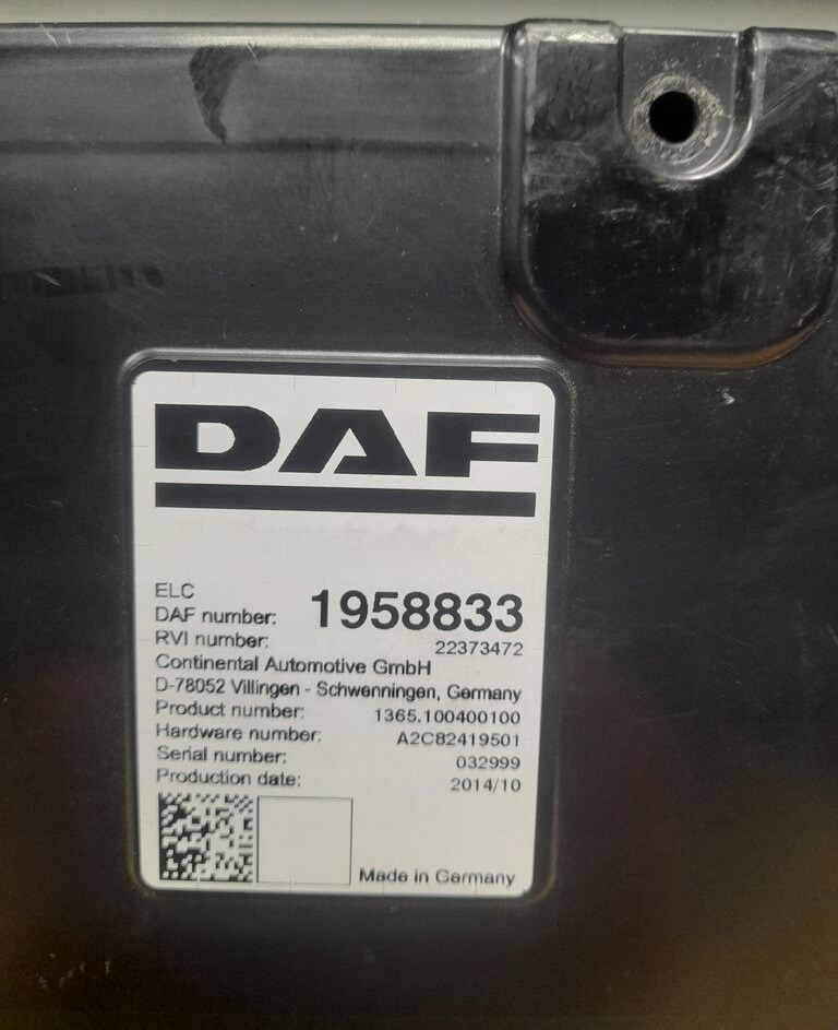 DAF ELC XF 106 1958833 - Unidad de control para Camión: foto 3 DAF ELC XF 106 1958833 - Unidad de control para Camión: foto 3