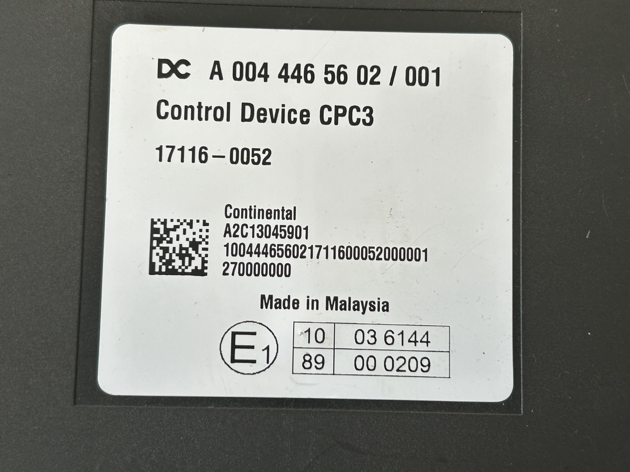 MERCEDES ACTROS MP4 CPC3 - Unidad de control: foto 3 MERCEDES ACTROS MP4 CPC3 - Unidad de control: foto 3