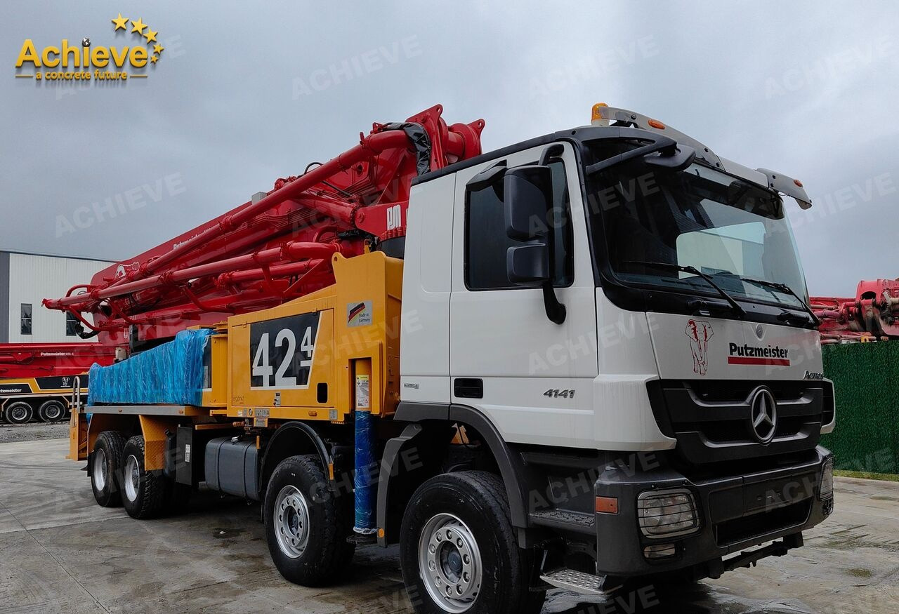 PUTZMEISTER Mercedes-Benz Actros 4141 concrete pumpM42-4R 170 m³【ACHIEVE】TOP CONDITION!!! - Bomba de hormigón: foto 4 PUTZMEISTER Mercedes-Benz Actros 4141 concrete pumpM42-4R 170 m³【ACHIEVE】TOP CONDITION!!! - Bomba de hormigón: foto 4