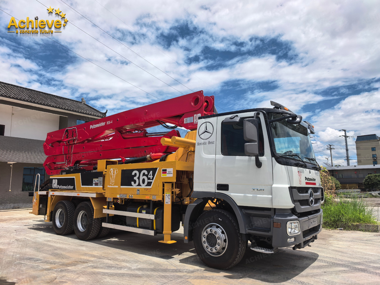 PUTZMEISTER Mercedes-Benz M36-4 2018 ACTROS 3341【ACHIEVE】TOP CONDITION!!! - Bomba de hormigón: foto 1 PUTZMEISTER Mercedes-Benz M36-4 2018 ACTROS 3341【ACHIEVE】TOP CONDITION!!! - Bomba de hormigón: foto 1