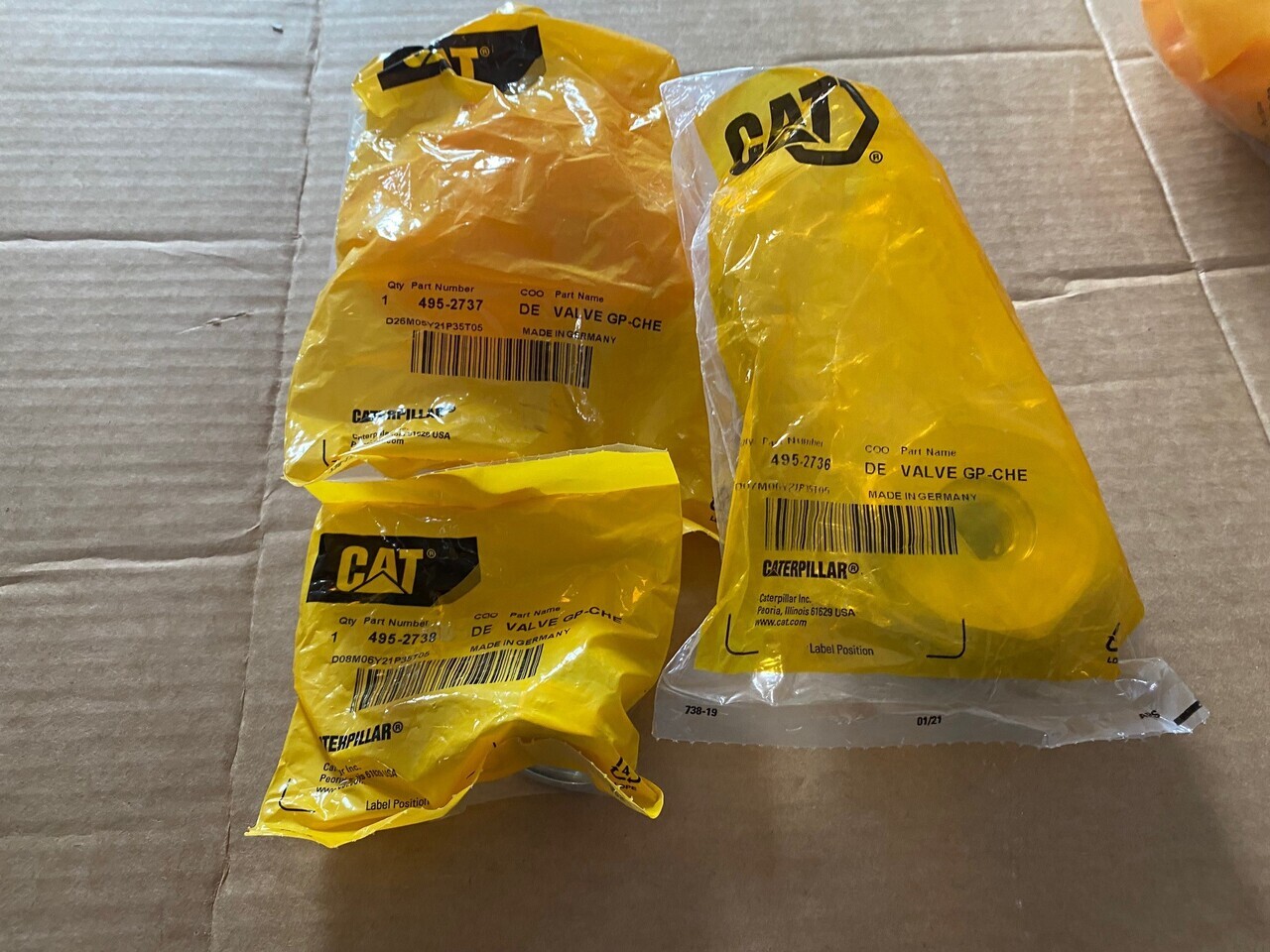 O&K Terex RH120E Cat 6030 RH340 6060 Valves 495-2736 495-2737 495-2738 - Piezas de recambio: foto 1 O&K Terex RH120E Cat 6030 RH340 6060 Valves 495-2736 495-2737 495-2738 - Piezas de recambio: foto 1