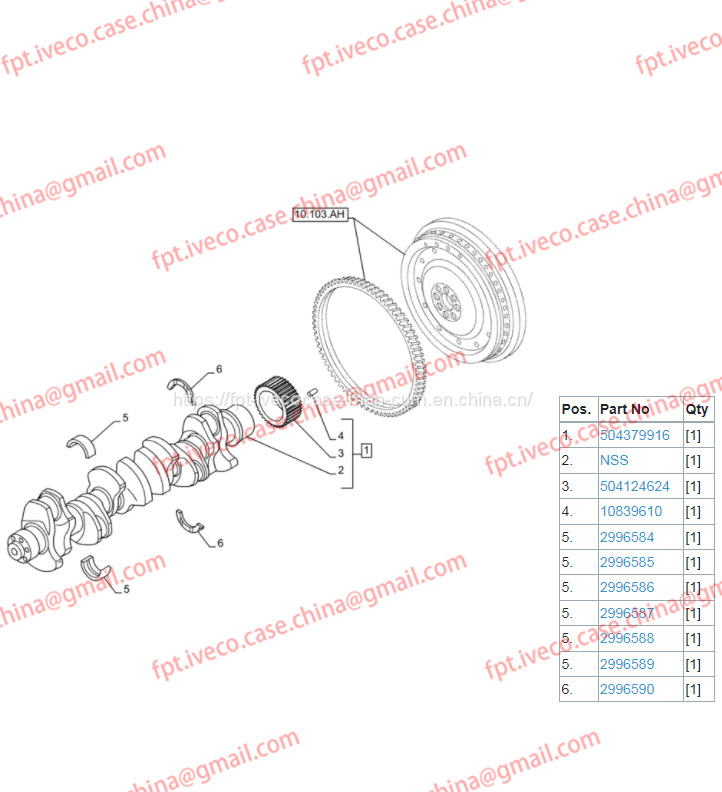 FPT IVECO CASE Cursor9 F2CFE614A*B041/F2CGE614F*V004 5802431166 Crankshaft tile Repair Kit (green)2996585/2996587 - Cigüeñal para Camión: foto 1 FPT IVECO CASE Cursor9 F2CFE614A*B041/F2CGE614F*V004 5802431166 Crankshaft tile Repair Kit (green)2996585/2996587 - Cigüeñal para Camión: foto 1