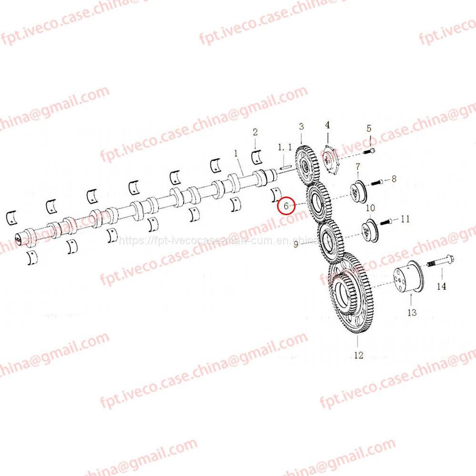 MAN D2066 Cylinder head idler gear assembly 04505-5094 - Cabezal de bloque: foto 1 MAN D2066 Cylinder head idler gear assembly 04505-5094 - Cabezal de bloque: foto 1