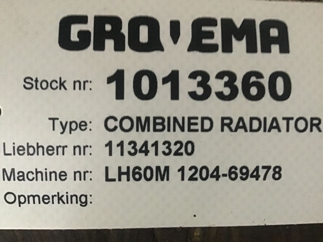Radiador Liebherr Combined Radiator: foto 8 Radiador Liebherr Combined Radiator: foto 8