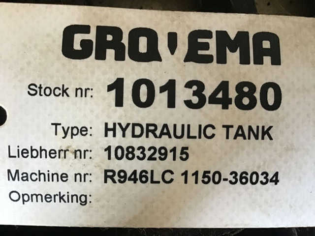 Depósito hidráulico Liebherr Hydraulic Tank: foto 8