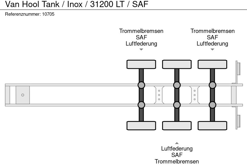 Semirremolque cisterna Van Hool Tank / Inox / 31200 LT / SAF: foto 10