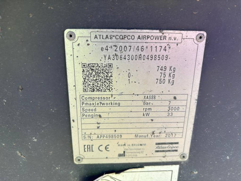 Atlas-Copco XAS 88 - Compresor de aire: foto 5 Atlas-Copco XAS 88 - Compresor de aire: foto 5