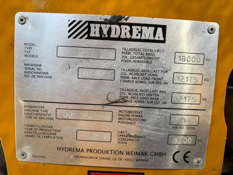 Hydrema 912 FS - Dúmper articulado: foto 5 Hydrema 912 FS - Dúmper articulado: foto 5