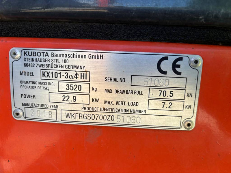 Kubota !!!SOLD!!! KX 101-3 - Miniexcavadora: foto 5 Kubota !!!SOLD!!! KX 101-3 - Miniexcavadora: foto 5