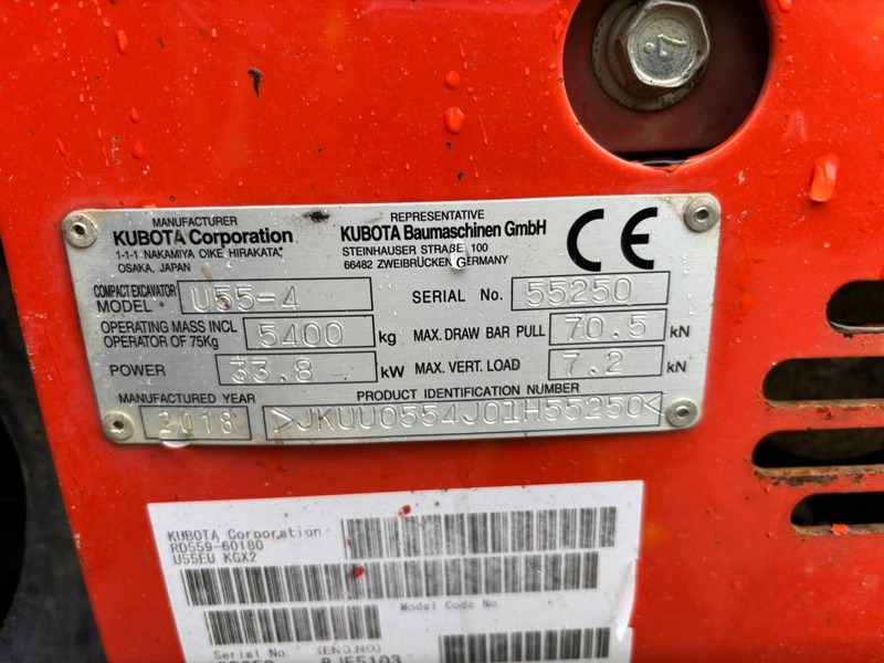Kubota U 55-4 - Miniexcavadora: foto 5 Kubota U 55-4 - Miniexcavadora: foto 5