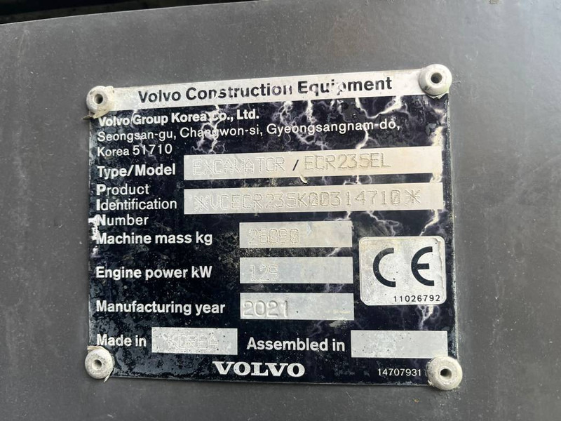 Volvo ECR 235 EL - Excavadora de cadenas: foto 5 Volvo ECR 235 EL - Excavadora de cadenas: foto 5