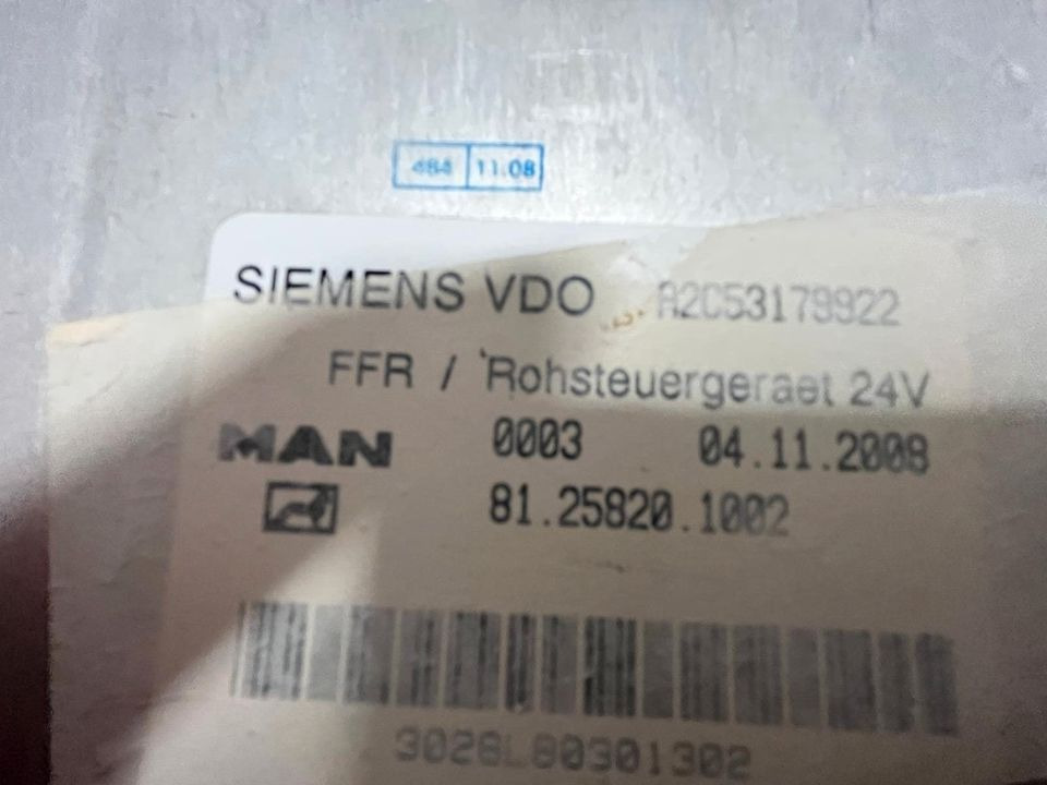 MAN SIEMENS VDO FFR Rohsteuergerät 81.25820.1002 - Unidad de control para Camión: foto 2 MAN SIEMENS VDO FFR Rohsteuergerät 81.25820.1002 - Unidad de control para Camión: foto 2