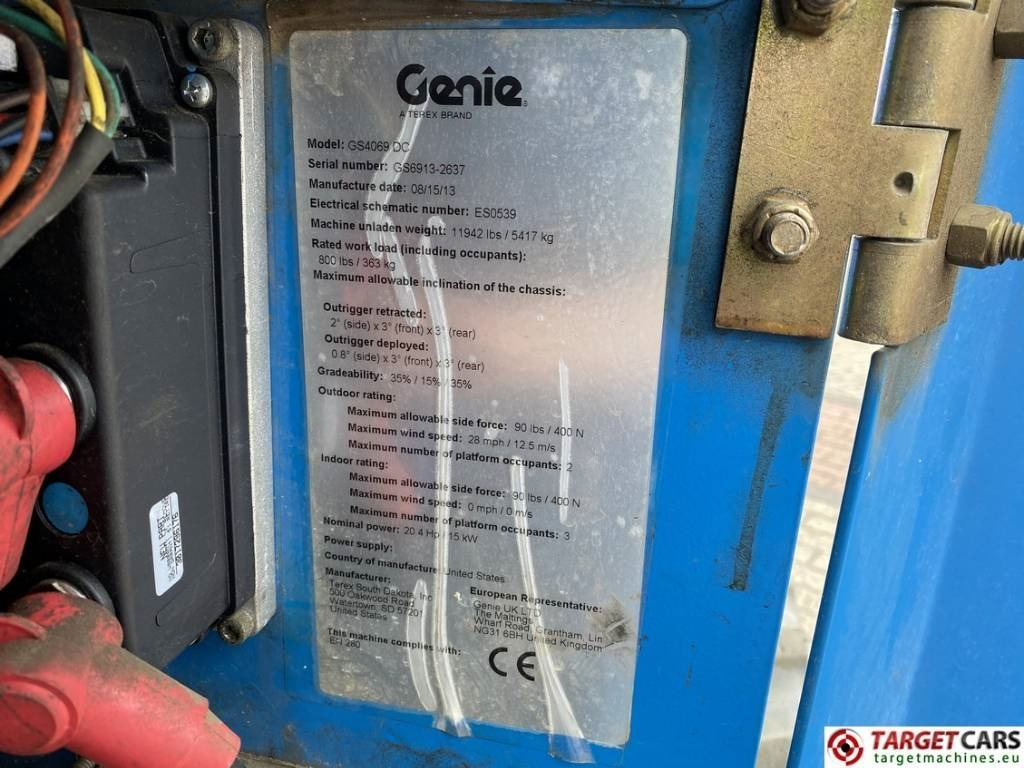 Plataforma de tijeras Genie GS-4069DC Electric Scissor Work Lift 1412cm: foto 10