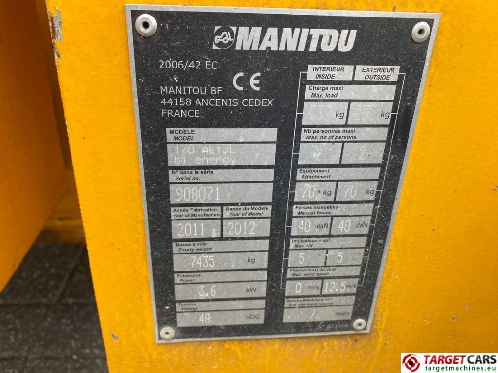 Plataforma articulada Manitou 170AETJL Electric Articulated Boom WorkLift 1690cm: foto 10 Plataforma articulada Manitou 170AETJL Electric Articulated Boom WorkLift 1690cm: foto 10