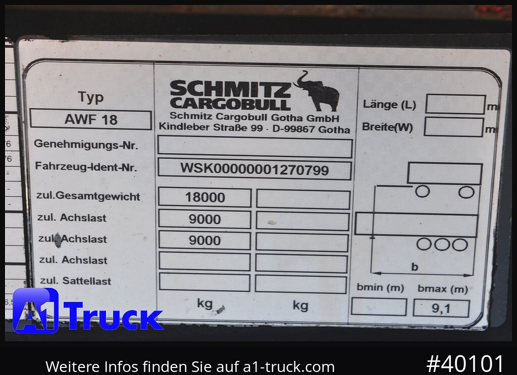 Camión SCHMITZ AWF 18, SAF Achse, Standard: foto 8