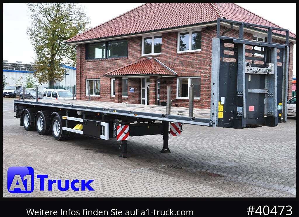 FAYMONVILLE Telemax, 8m Ausschub, Lenkachse, - Semirremolque plataforma/ Caja abierta: foto 1 FAYMONVILLE Telemax, 8m Ausschub, Lenkachse, - Semirremolque plataforma/ Caja abierta: foto 1