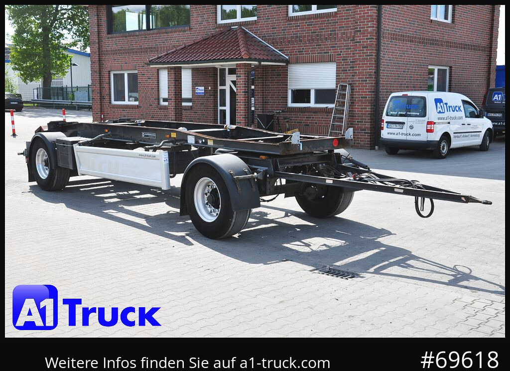 HUEFFERMANN HSA 1870 Luft, BPW Alu, - Remolque multilift/ Portacontenedores de cadenas: foto 1 HUEFFERMANN HSA 1870 Luft, BPW Alu, - Remolque multilift/ Portacontenedores de cadenas: foto 1