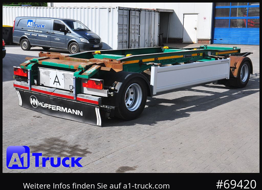 Remolque multilift/ Portacontenedores de cadenas HUEFFERMANN HSA 1870, Luft, Schlitten, SAF: foto 8