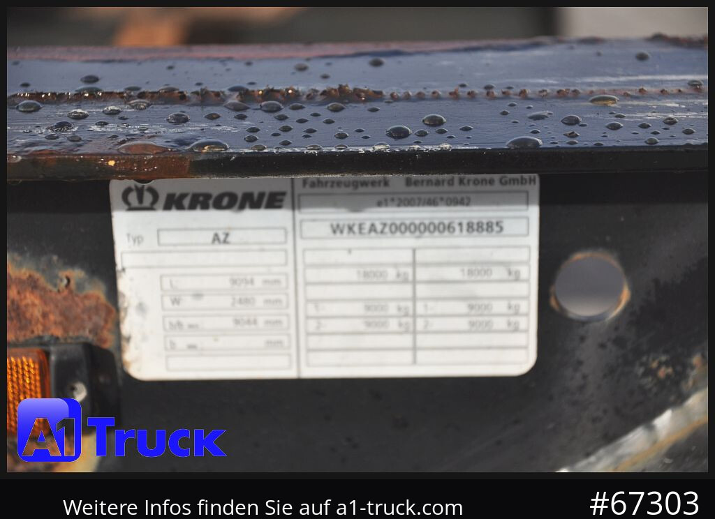 KRONE AZW, BDF, 7,45, Standard, BPW - Remolque portacontenedore/ Intercambiable: foto 3 KRONE AZW, BDF, 7,45, Standard, BPW - Remolque portacontenedore/ Intercambiable: foto 3