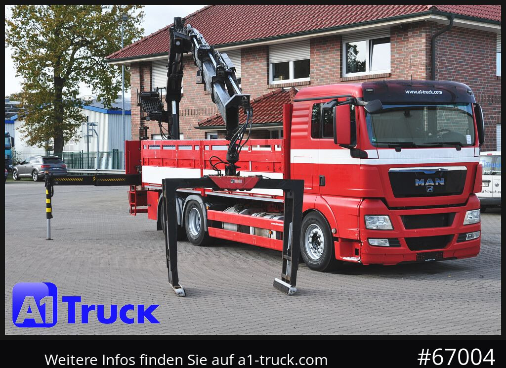 MAN TGX 26.400, Hiab XS 211, Lenk-Liftachse, - Camión grúa, Camión caja abierta: foto 1 MAN TGX 26.400, Hiab XS 211, Lenk-Liftachse, - Camión grúa, Camión caja abierta: foto 1