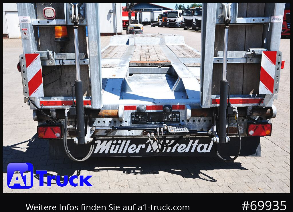 Remolque góndola rebajadas para transporte de equipos pesados MUELLER-MITTELTAL T4 Profi, 4 achs Tieflader, hydr. Rampen,: foto 6