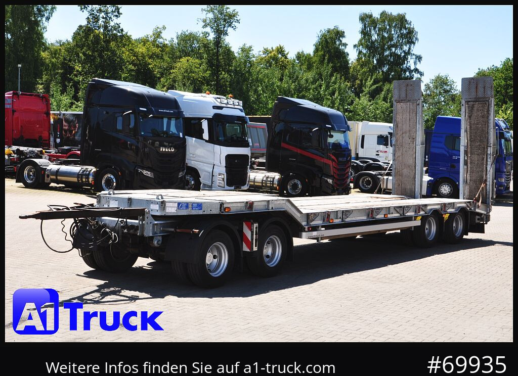 Remolque góndola rebajadas para transporte de equipos pesados MUELLER-MITTELTAL T4 Profi, 4 achs Tieflader, hydr. Rampen,: foto 13
