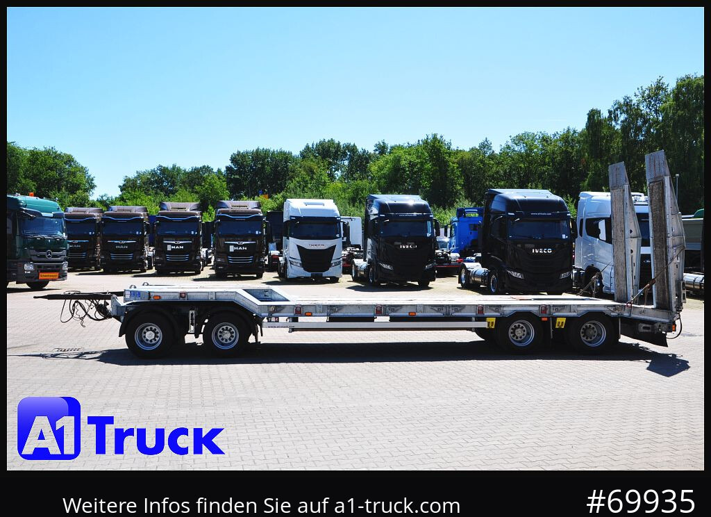 Remolque góndola rebajadas para transporte de equipos pesados MUELLER-MITTELTAL T4 Profi, 4 achs Tieflader, hydr. Rampen,: foto 12