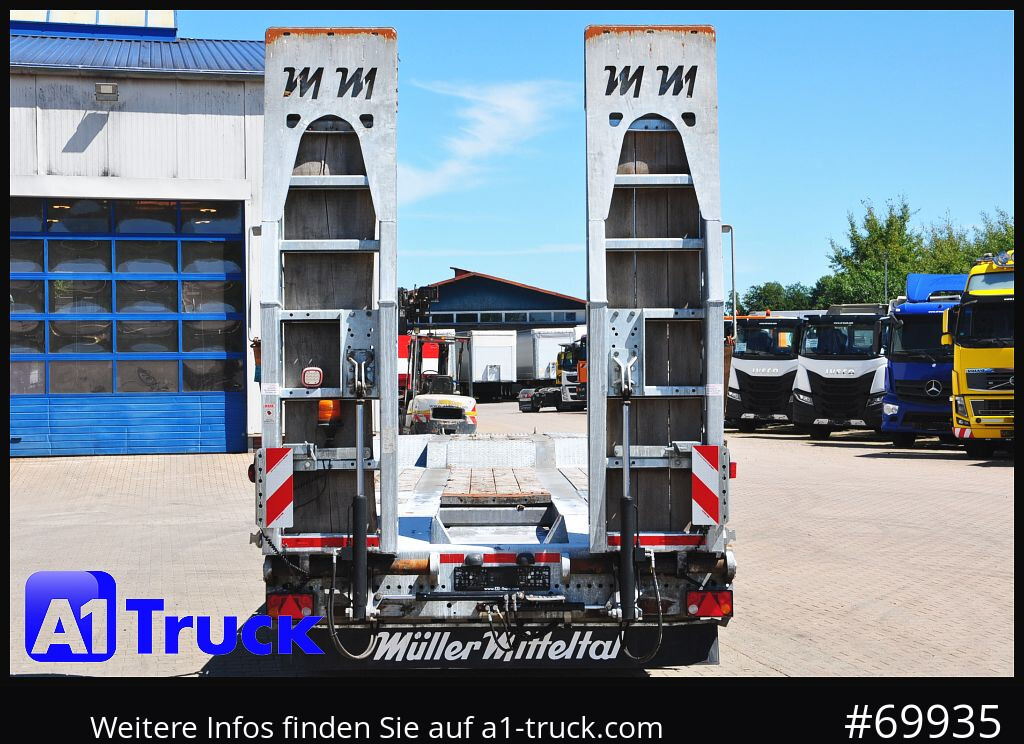 Remolque góndola rebajadas para transporte de equipos pesados MUELLER-MITTELTAL T4 Profi, 4 achs Tieflader, hydr. Rampen,: foto 10
