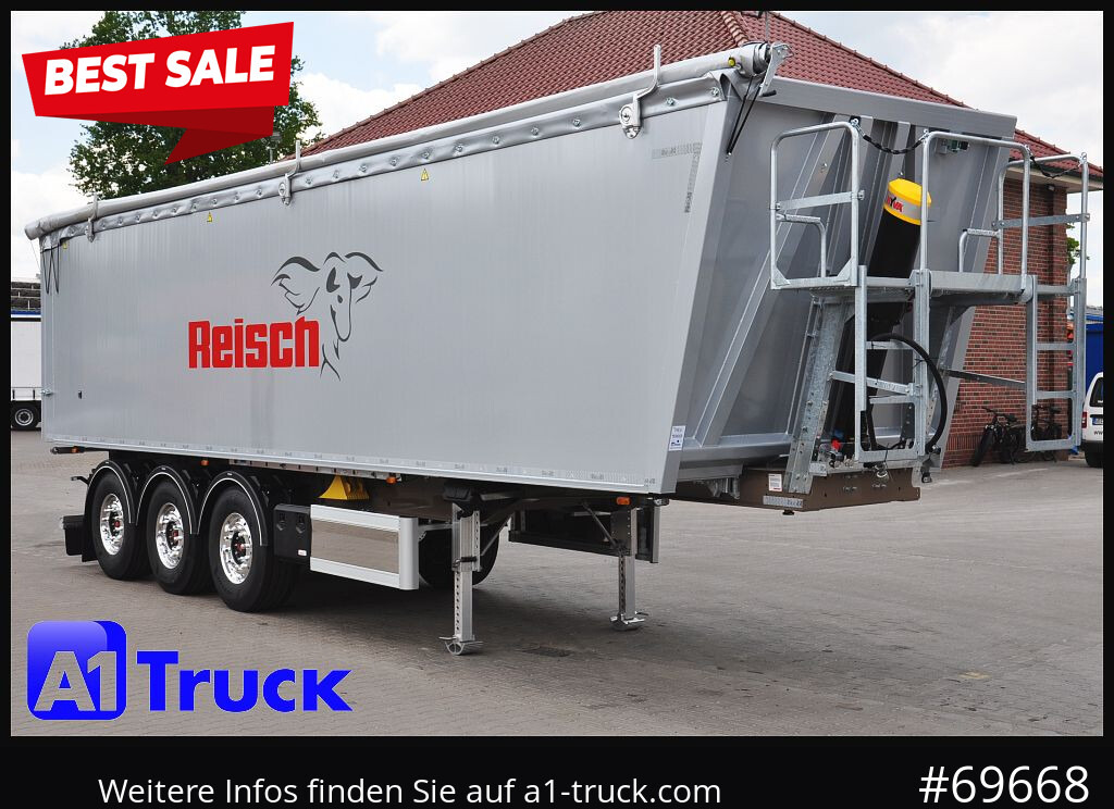 REISCH RHKS, Alu-Kippmulde 50m³, NEU Kombitüren, Alufelgen, Liftachse, - Semirremolque volquete: foto 1 REISCH RHKS, Alu-Kippmulde 50m³, NEU Kombitüren, Alufelgen, Liftachse, - Semirremolque volquete: foto 1