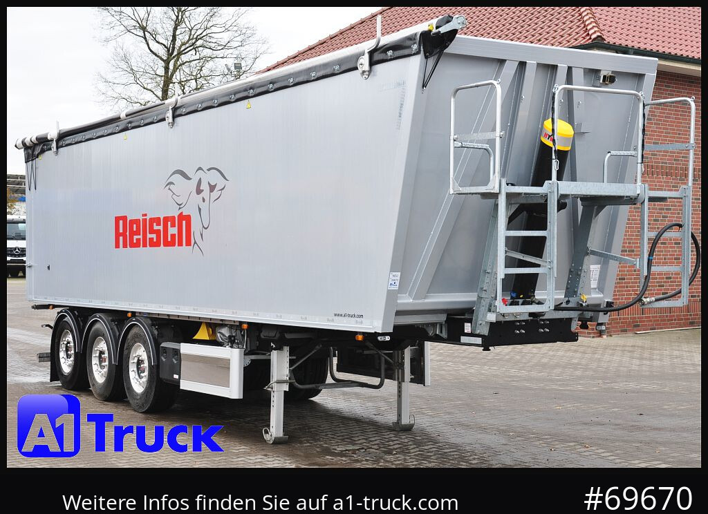 REISCH RHKS, Alu-Kippmulde 52m³, Kombitüren, Alufelgen, Liftachse, - Semirremolque volquete: foto 1 REISCH RHKS, Alu-Kippmulde 52m³, Kombitüren, Alufelgen, Liftachse, - Semirremolque volquete: foto 1