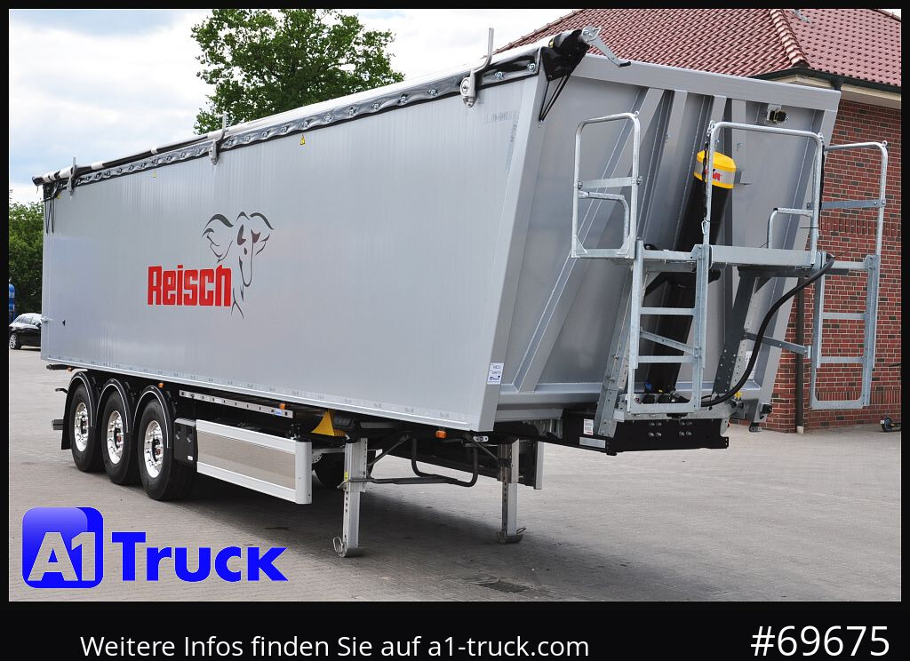 REISCH RHKS, Alu-Kippmulde 57m³, Kombitüren, Alufelgen, Liftachse, - Semirremolque volquete: foto 1 REISCH RHKS, Alu-Kippmulde 57m³, Kombitüren, Alufelgen, Liftachse, - Semirremolque volquete: foto 1