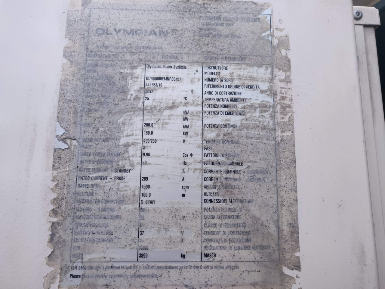 Generador industriale Caterpillar Olympian XQE200: foto 14 Generador industriale Caterpillar Olympian XQE200: foto 14