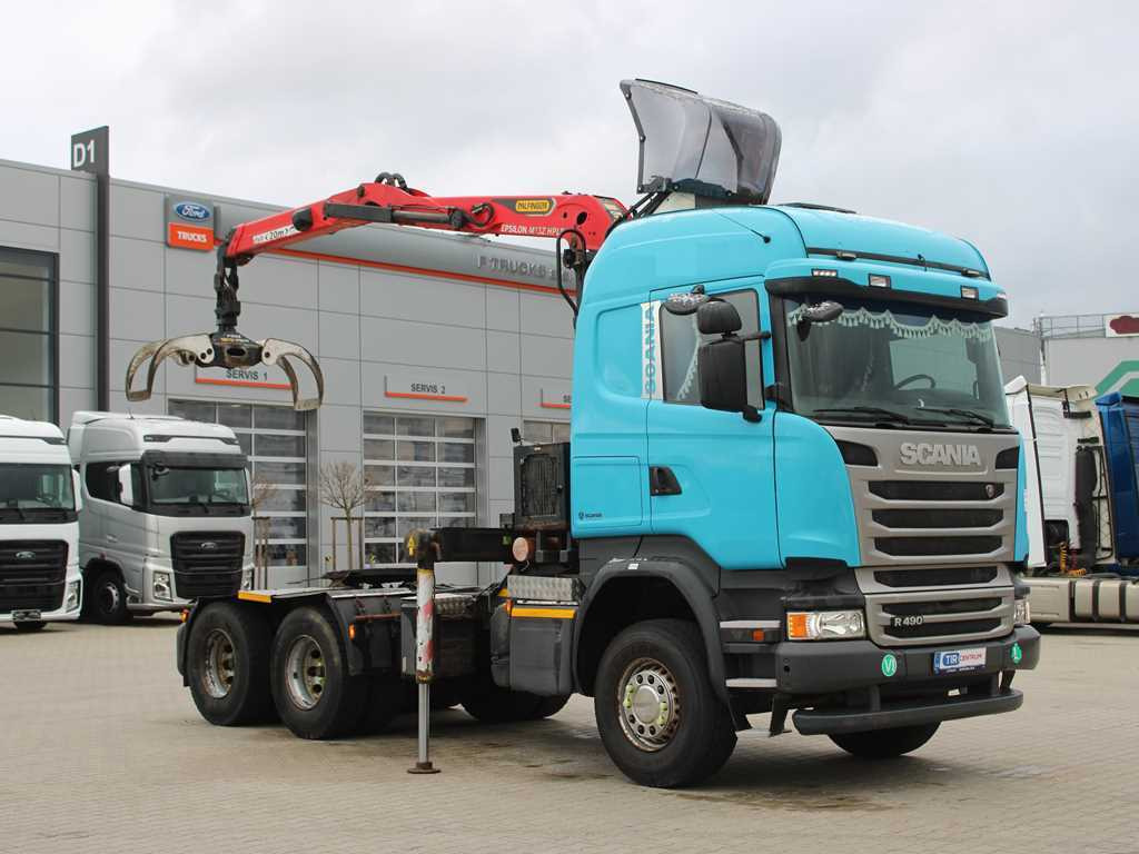 Scania R490, 6X4, EURO 6, DOUBLE CIRCUIT HYDRAULIC, PALFINGER EPSILON M13Z91 - Cabeza tractora: foto 3 Scania R490, 6X4, EURO 6, DOUBLE CIRCUIT HYDRAULIC, PALFINGER EPSILON M13Z91 - Cabeza tractora: foto 3