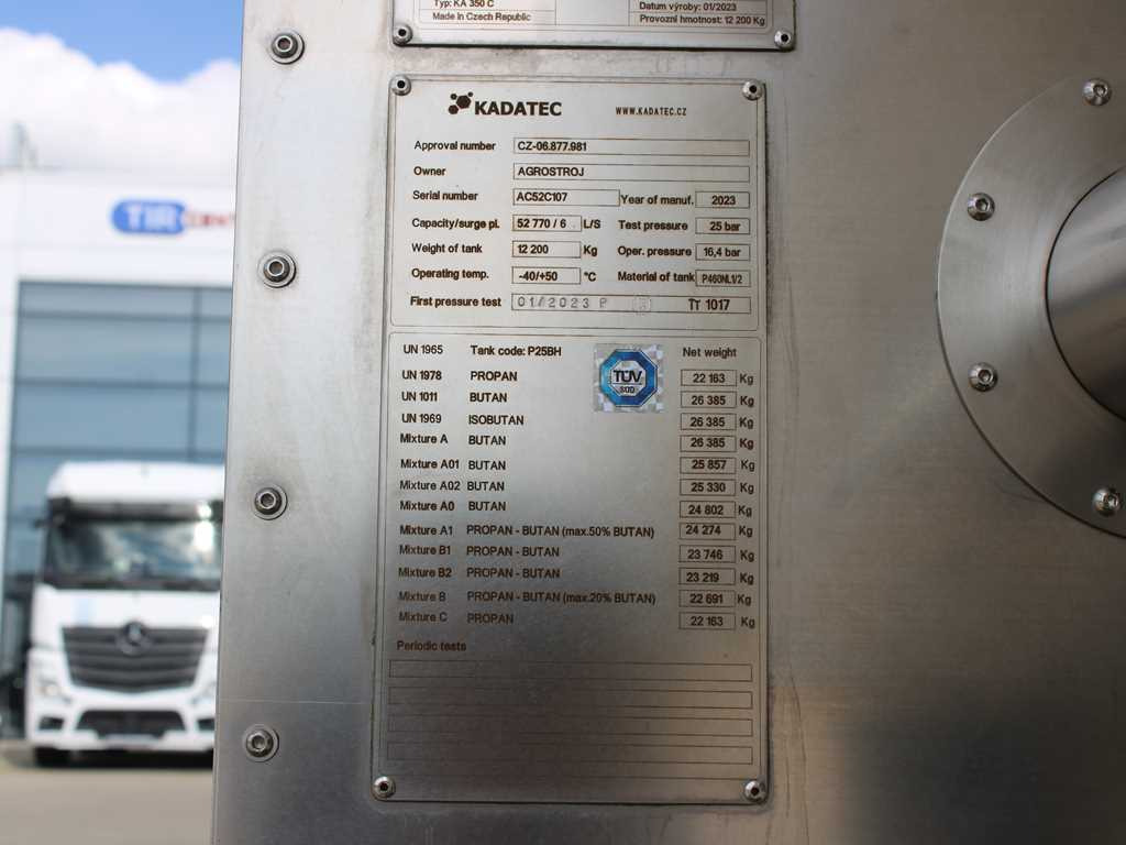 Semirremolque cisterna Others KADATEC KA350C, LIFTING AXLE, LPG - PROPANE BUTANE, ADR, 53m³: foto 17