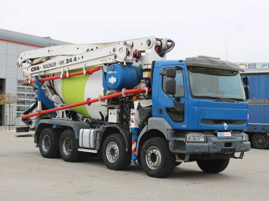Renault KERAX 420, EURO 3, 7m3, 8X4, CIFA MAGNUM MK 24.4 CONCRETE PUMP - Camión hormigonera con bomba: foto 3 Renault KERAX 420, EURO 3, 7m3, 8X4, CIFA MAGNUM MK 24.4 CONCRETE PUMP - Camión hormigonera con bomba: foto 3
