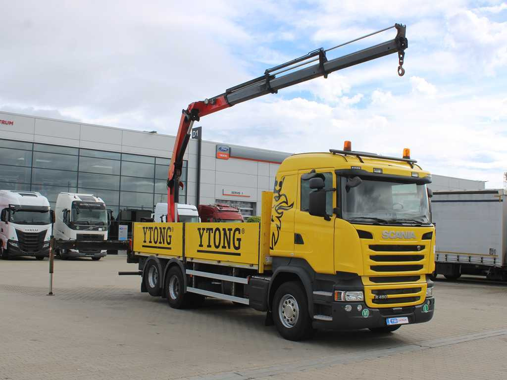 Scania R450, 6X2, EURO 6, SIDE, HYDRAULIC ARM PALFINGER PK 17.001 - Camión caja abierta: foto 3 Scania R450, 6X2, EURO 6, SIDE, HYDRAULIC ARM PALFINGER PK 17.001 - Camión caja abierta: foto 3