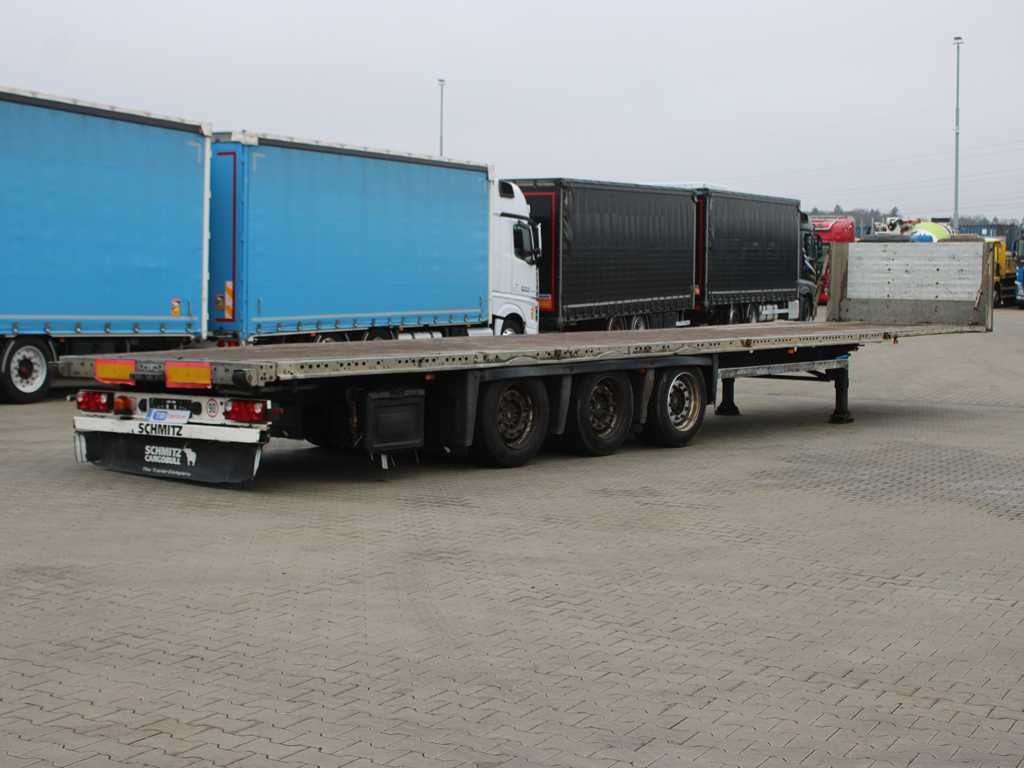 Schmitz CARGOBULL SCB *S3T, LIFTING AXLE, MULTILOCK, LOWDECK - Semirremolque plataforma/ Caja abierta: foto 4 Schmitz CARGOBULL SCB *S3T, LIFTING AXLE, MULTILOCK, LOWDECK - Semirremolque plataforma/ Caja abierta: foto 4