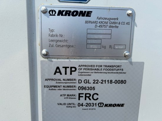 Remolque portacontenedore/ Intercambiable nuevo Krone Kühlwechselpritsche Cool Box TK T-800R, 7.30 Meter, Neu: foto 9 Remolque portacontenedore/ Intercambiable nuevo Krone Kühlwechselpritsche Cool Box TK T-800R, 7.30 Meter, Neu: foto 9