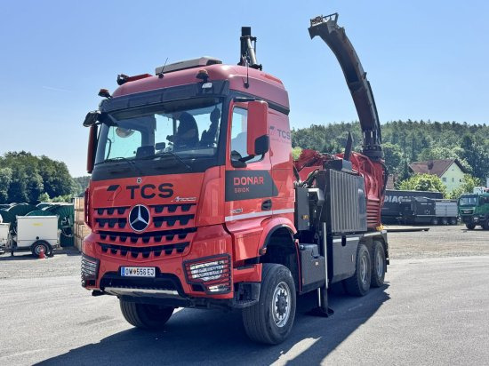 Mercedes-Benz ACTROS 6x4 DONAR 5810K ? Hack-LKW / Mobilhacker | TCS Umwelttechnik - Trituradora de madera, Camión: foto 1 Mercedes-Benz ACTROS 6x4 DONAR 5810K ? Hack-LKW / Mobilhacker | TCS Umwelttechnik - Trituradora de madera, Camión: foto 1