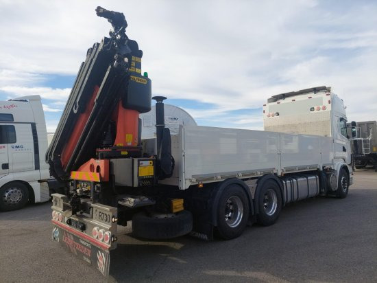 Scania R730 6x4 Pritsche, Voll-Luft Palfinger PK27002 Kran Retarder, Alu-Felgen, - Camión caja abierta, Camión grúa: foto 4 Scania R730 6x4 Pritsche, Voll-Luft Palfinger PK27002 Kran Retarder, Alu-Felgen, - Camión caja abierta, Camión grúa: foto 4