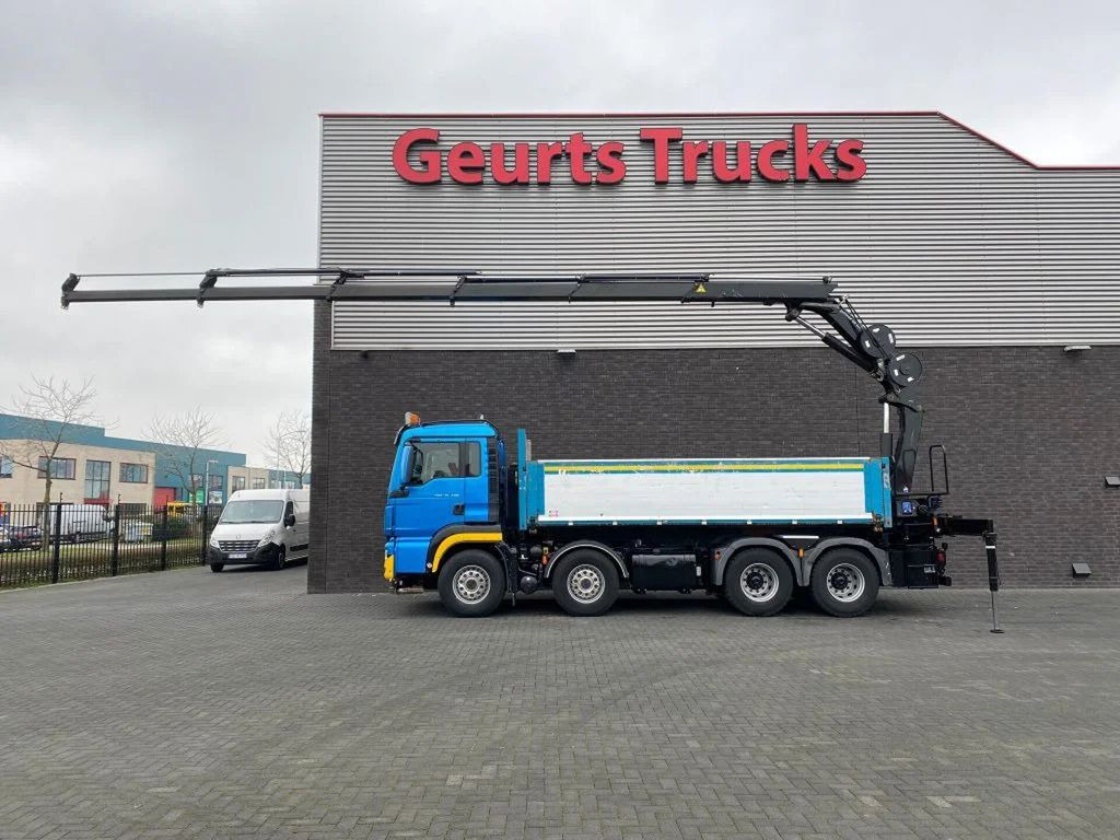 MAN TGS 35.480 8X4 KIPPER/TIPPER + HMF 2620-K5 KRAAN - Camión volquete, Camión grúa: foto 1 MAN TGS 35.480 8X4 KIPPER/TIPPER + HMF 2620-K5 KRAAN - Camión volquete, Camión grúa: foto 1