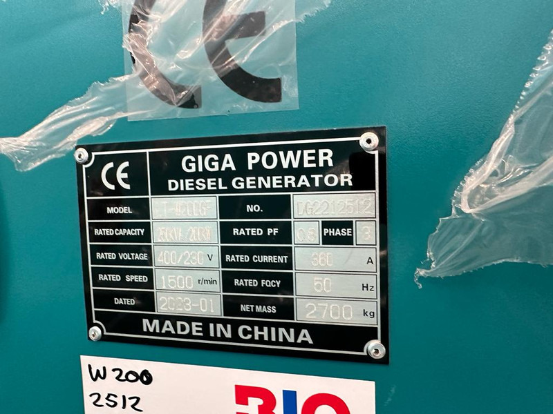 Generador industriale nuevo Giga power Giga power 250 kVa silent generator set - LT-W200GF: foto 9