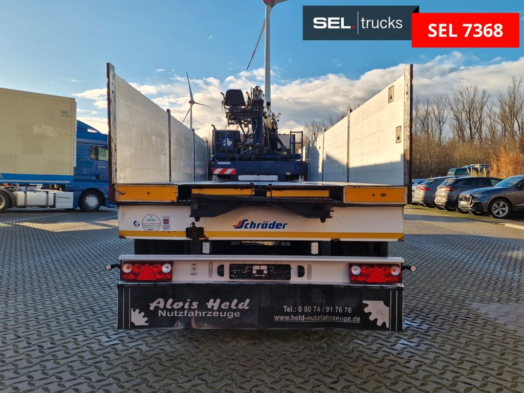 Semirremolque plataforma/ Caja abierta Schröder S11/24-P2-13,55 / Kran / Lenkachse: foto 6
