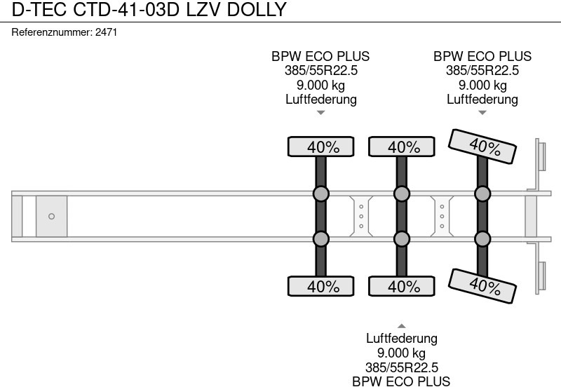 Semirremolque portacontenedore/ Intercambiable D-Tec CTD-41-03D LZV DOLLY: foto 15