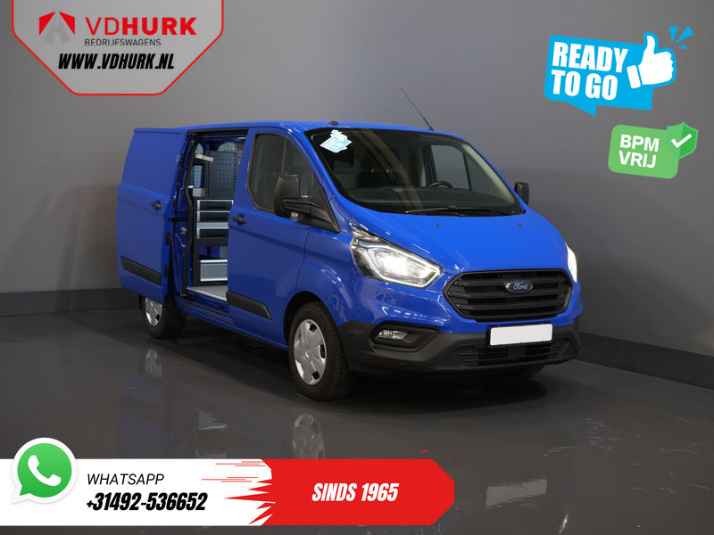 Furgoneta pequeña Ford Transit Custom 2.0 TDCI 130 pk Aut. BPM VRIJ! Ready2Go! BOTT Inrichting L+R/ Riem V.V/ Omvormer/ Gev.Stoel/ Stoelverw./ Cruise/ PDC/ Trekhaak/: foto 9