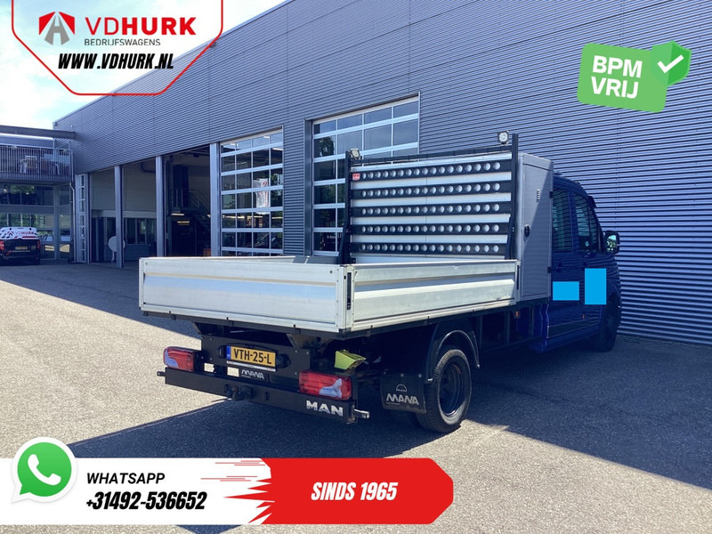 Furgoneta caja abierta, Furgoneta combi MAN TGE 50 2.0 180 pk DC Dubbel Cabine BPM VRIJ! Open Laadbak/ 7 Pers./ Dubbel Lucht/ Adapt. Cruise/ 3.5t Trekverm./ Tacho/ Gev.Stoel/ C: foto 9