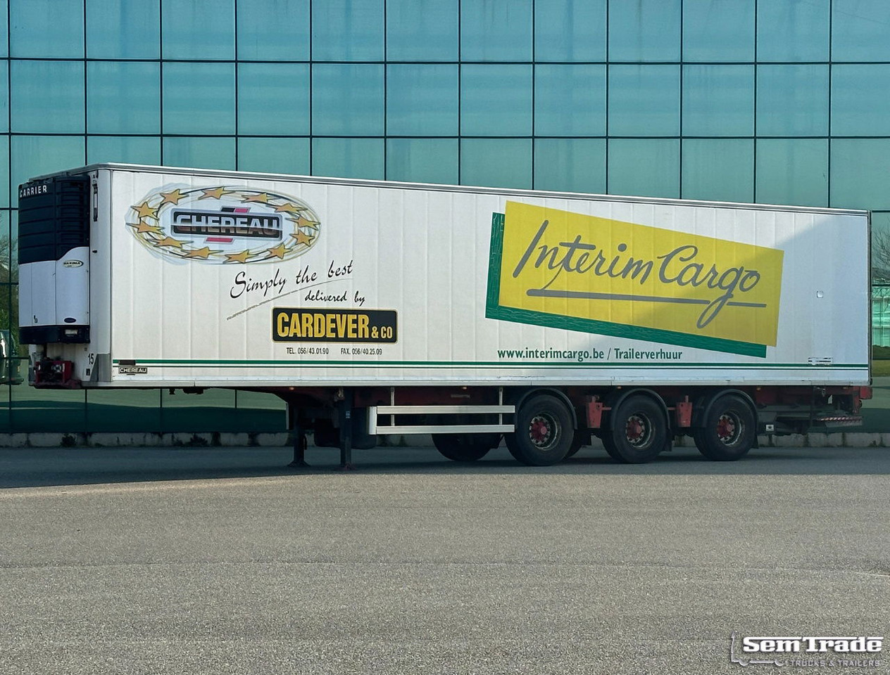 Renders Chereau Carrier Maxima 1300 Steering Axle Tail Lift Belgium Trailer - Semirremolque frigorífico: foto 1 Renders Chereau Carrier Maxima 1300 Steering Axle Tail Lift Belgium Trailer - Semirremolque frigorífico: foto 1
