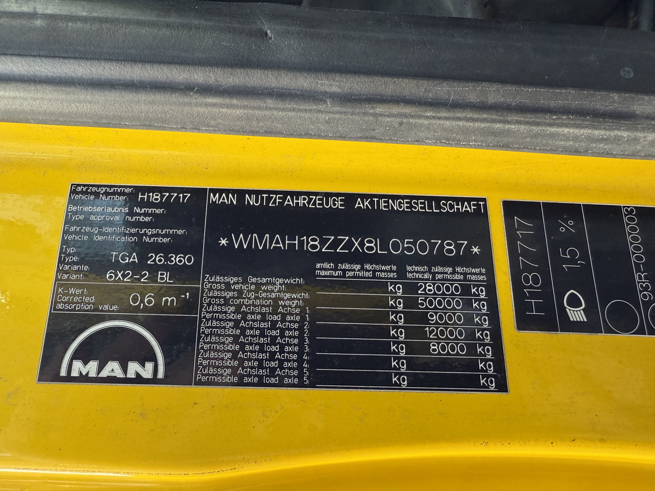 MAN TGA 26.360 6X2 Kipper Kran Palfinger 15500 - Camión volquete, Camión grúa: foto 5 MAN TGA 26.360 6X2 Kipper Kran Palfinger 15500 - Camión volquete, Camión grúa: foto 5